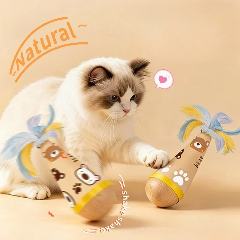 

Interactive Wobble Twirl Pet Toy for Dogs Cats Bite Resistant Scratch Proof Rotating Design Relieves Boredom Companion Play