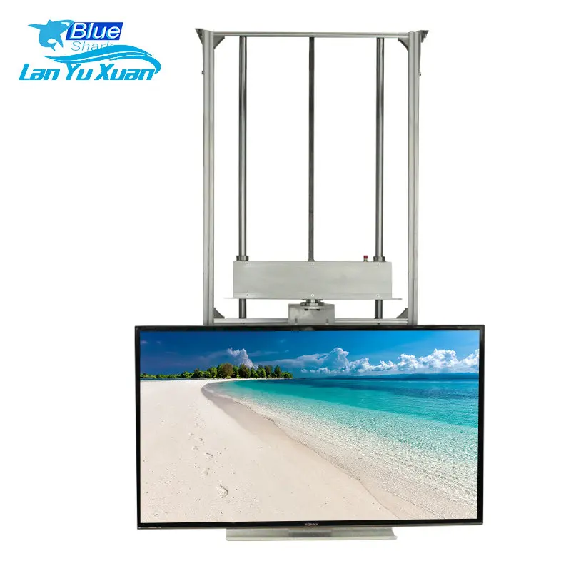 32-75inch Height Adjustable Motorized  360 degree rotation Drop Down Ceiling TV Mount Extensional Slide down Ceiling TV Lift