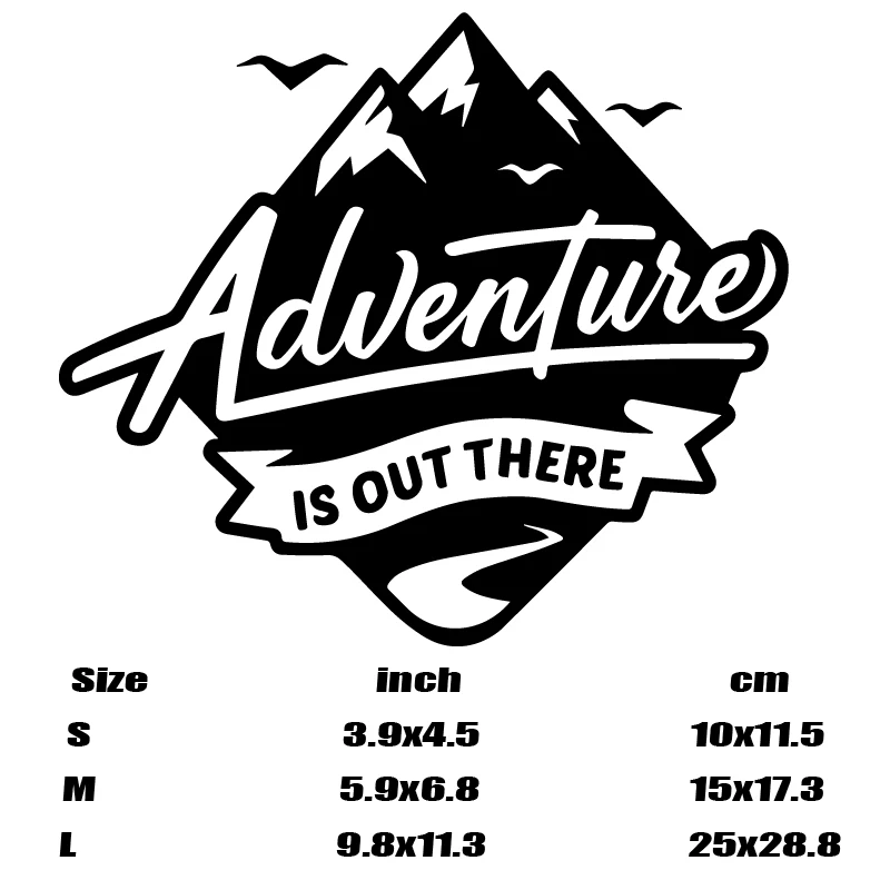 Adventure Is Out There Vinyl Stickers High Quality Waterproof Decals For Outdoor Lover Car Truck Motorcycle Laptop Decor