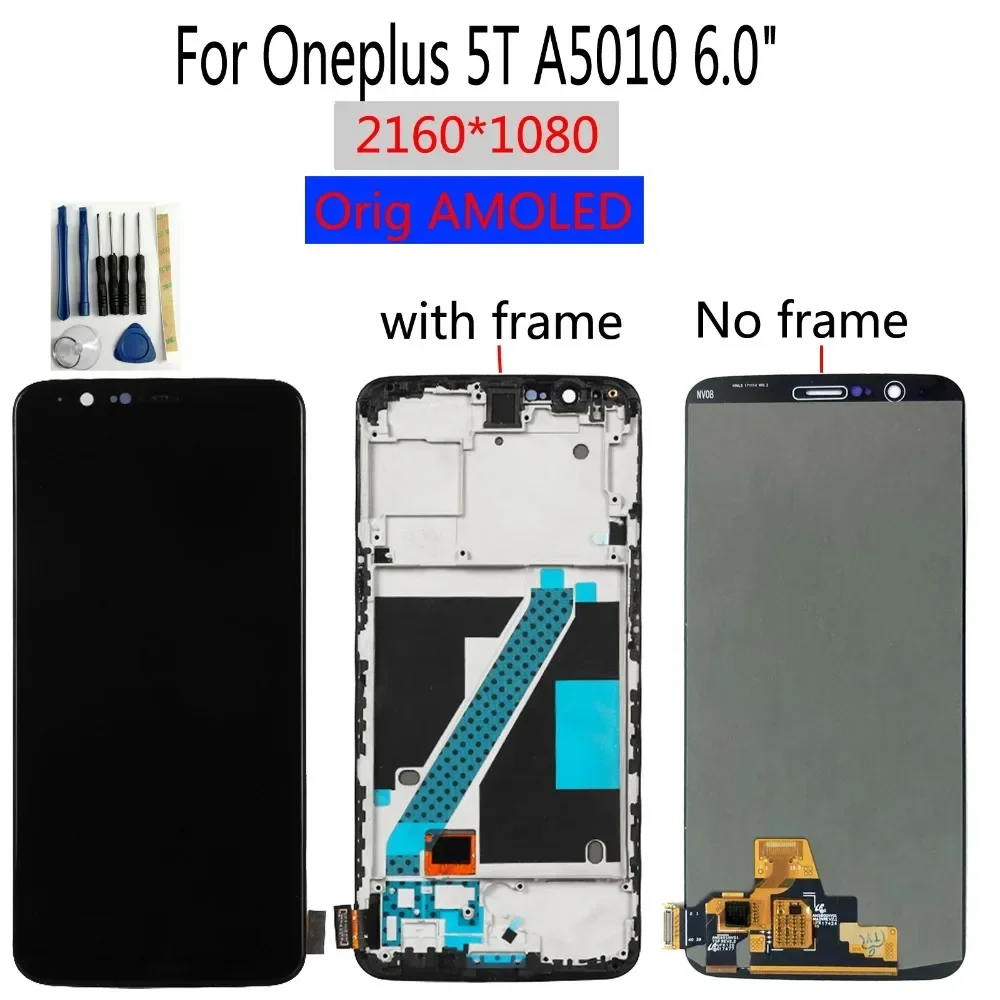 

Shyueda Новинка 6,0 дюймов для Oneplus 5T 1 + 5T A5010 6,0 дюймов ЖК-дисплей сенсорный экран дигитайзер с инструментами