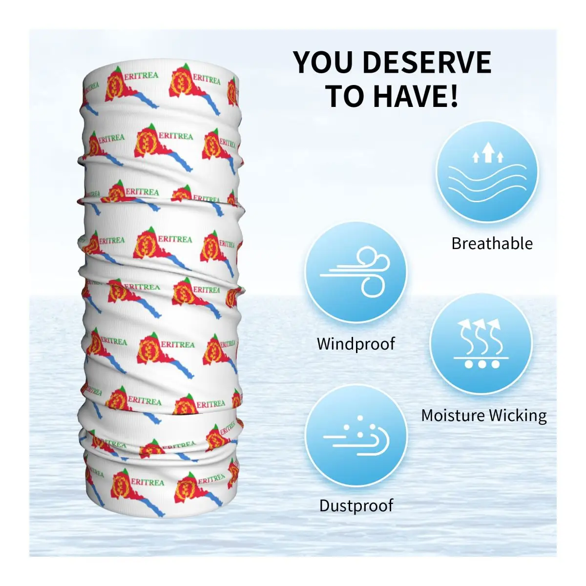 

Флаг Эритреи гордый Эритрейский бандана на шею с принтом, маска, шарф, теплый головной убор для бега, унисекс для взрослых