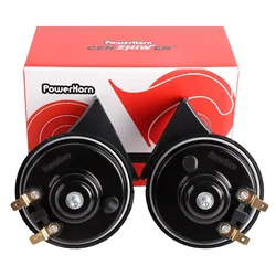 【120dB Super Loud】12V Snail Horn Dual Tone Universal Waterproof Copper Coil Car Horn  for Truck Motorcycle Car Van