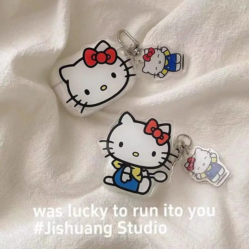 Sanrio Hello Kitty Earphone Case Apple Wireless Kawaii Bluetooth Earphone Airpods1 2 3 Pro Model Protective Shell Toys Girls