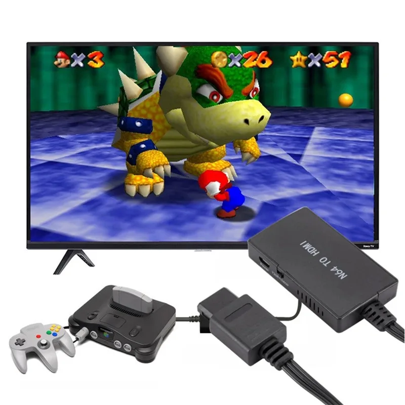 Grwibeou อะแดปเตอร์แปลง N64เป็น HDMI 1080P สำหรับการแปลง N64 nintend/SNES tohdmi-เข้ากันได้แบบปลั๊กแอนด์เพลย์