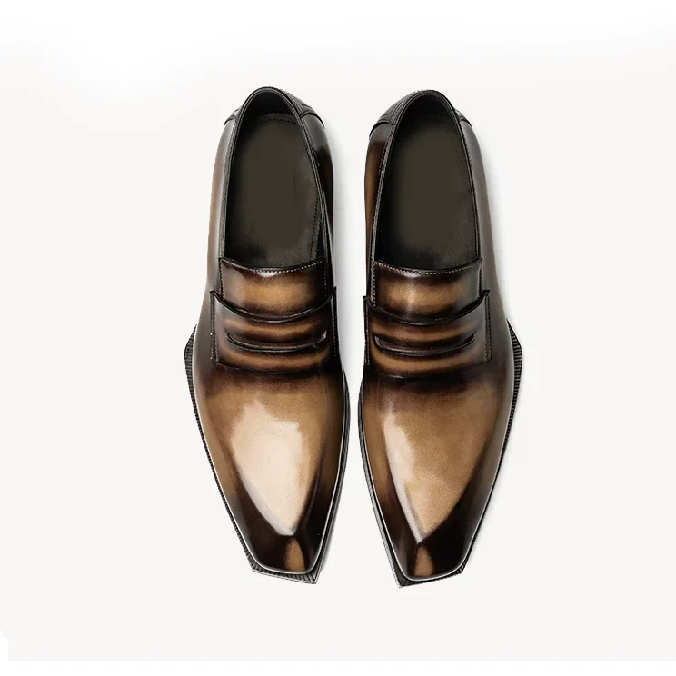 men dress shoes male formal shoes cow skin shoes