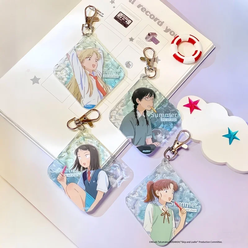 Miniso Genuine Anime Skip And Loafer Women'S Group Series Acrylic Pendant Keychain Cosplay Collection Ornament Toy Gift