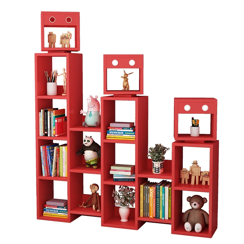 Children's Bookshelf Toy Storage Cabinet Picture Book Rack Robot Shelf Kindergarten Bookshelf