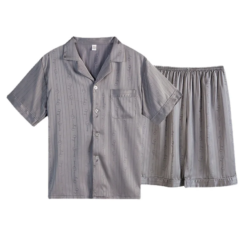 Short Sleeve Shirt Shorts Leopard Print Casual Pajamas Set Sleepwear Home Clothing Lapel Nightwear Ics Silk Homewear Sleep Suit image 4