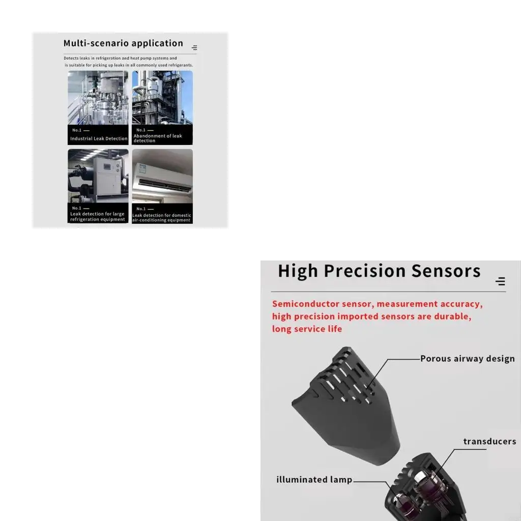 G92C Halogen Leak Tester HVAC Leak Detector AC Sniffer CFCs HCFCs Gas Tester Leak Detector