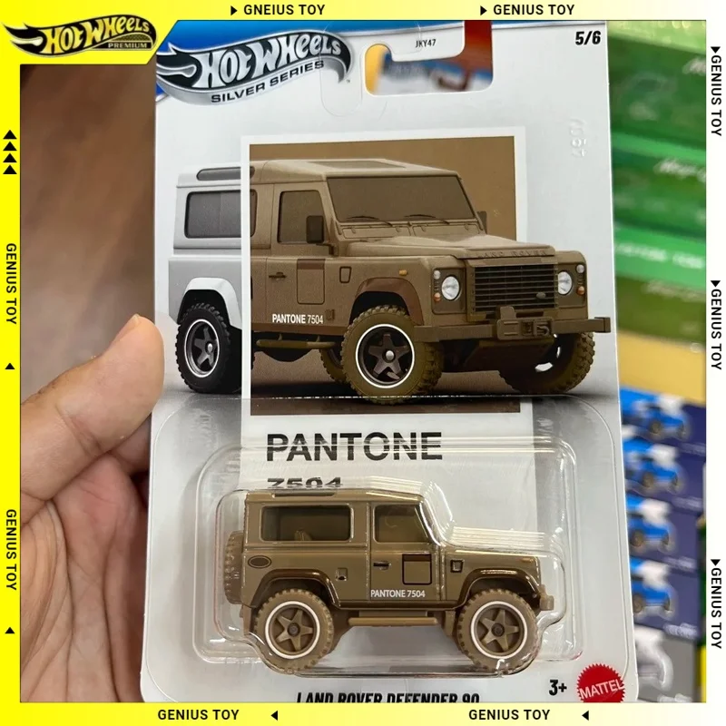 

Коллекционная модель автомобиля Hot Wheels 2026 Silver Series Pantone 7504 LAND ROVER DEFENDER 90, масштаб 1:64, литой металлический корпус, подарок для взрослых коллекционеров