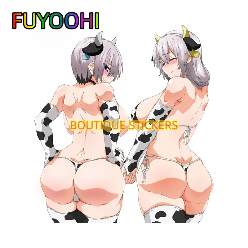 

Бутиковые наклейки FUYOOHI, большая задница, большая грудь, узаки, корова, девочка, бикини, творческий мультяшный стиль, водонепроницаемый декор