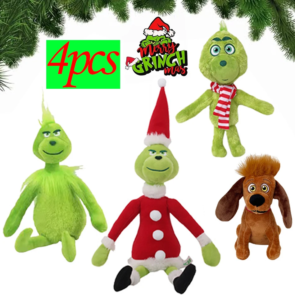 Anime Green Plush doll Christmas Toys Shaggy Perfect Decoration Green Haired Monster Figurine Adorable Doll Kid Birthday Gifts