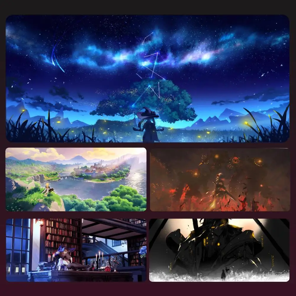

PC Game Genshin Impact Mousepad Anime Mouse Pad Gamer XL Computer HD Home Mousepad XXL Mouse Mat Non-Slip