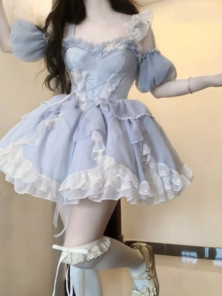 Vestido Lolita Doce Creme Francês, Vestido De Fada De Princesa De Luxo, Saia De Escapamento Super Imortal, Presente De Aniversário