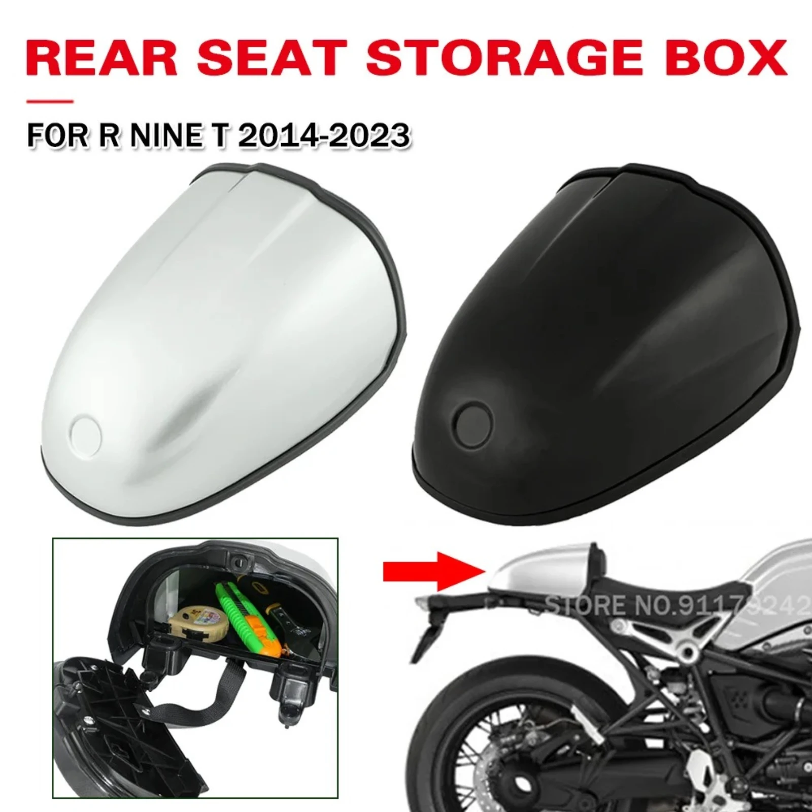 For BMW R NINE T R9T RACER PURE 2014-2024 Motorcycle Rear Seat Cowl Cover Fairing Hump Pillion Tail Tidy Swingarm Mounted