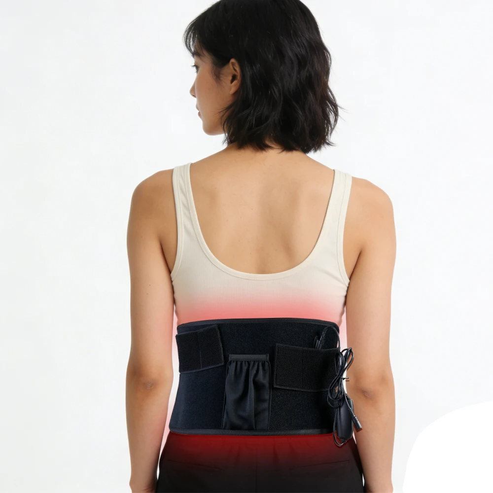 120 Beads LED Red Light Belt 660nm&850nm Back Waist Belt Body Comfort Care Relaxation Back Muscle Relax Back Waist Support Belt