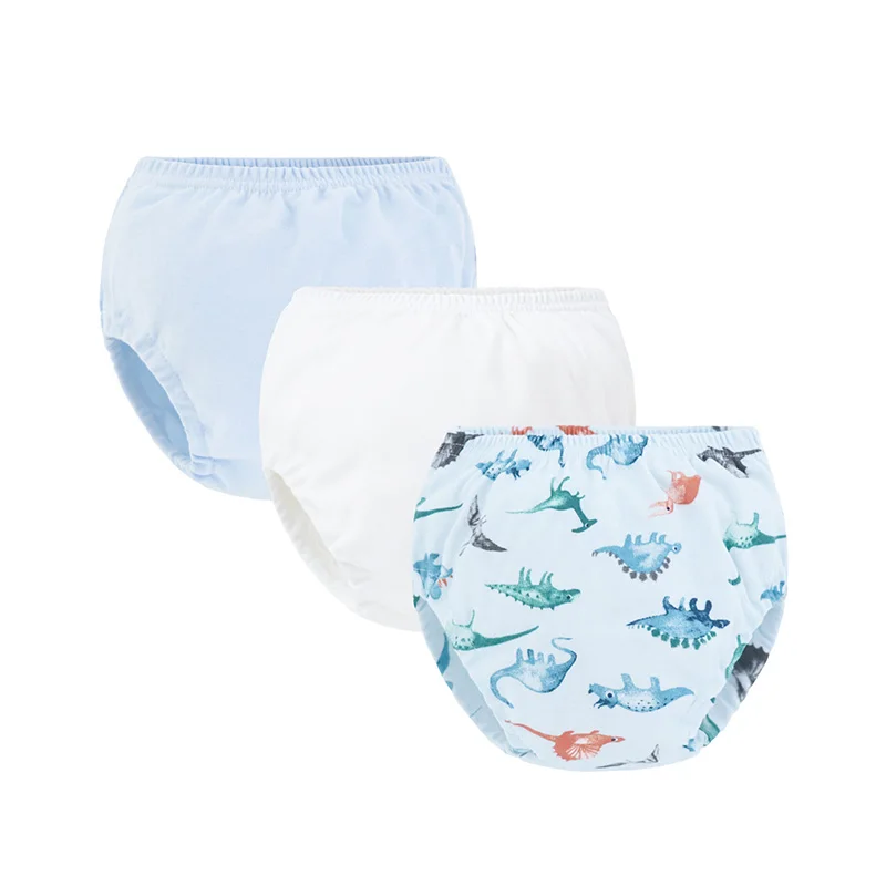 3 stks/set Peuter Slipje Zomer Leuke Cartoon Print Ondergoed Baby Herbruikbare Ademende Katoenen Shorts Ondergoed Voor Kinderen 3M-12M