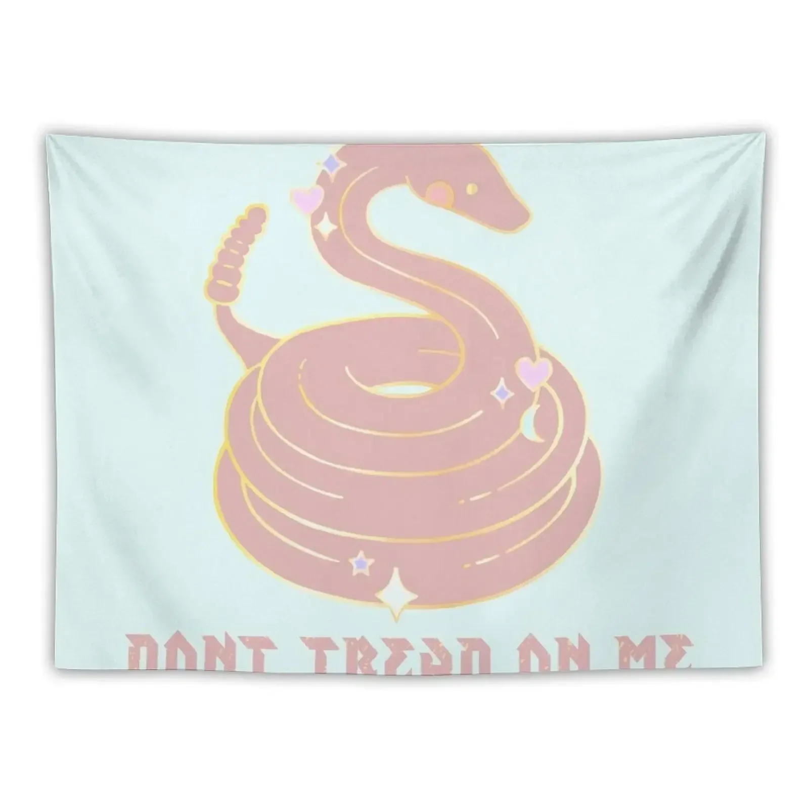 Girls Gadsden, pink Gadsden flag, Don’t Tread Pretty Snake Pink, Dont Tread On Me, Rattlesnake, Pink Rattlesnake Tapestry