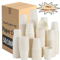 50/100PCS Disposable Small Paper Cups Thickened Durable Disposable Mini Paper Cups Coffee Candy Supermarket Tasting Party