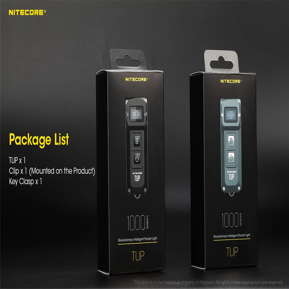 NITECORE TUP USB Senter LED Isi Ulang CREEXP-LHD V6 1000Lumen Lampu Saku Cerdas Revolusioner Baterai Bawaan