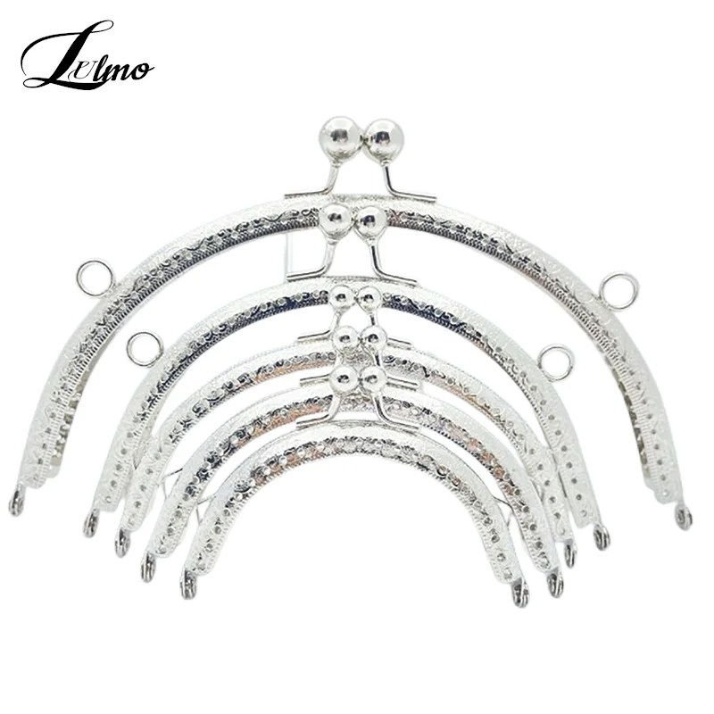 8.5/10.5/12.5/15/20.5cm Silver Bronze Basic Semicircle Metal Purse Frame Kiss Clasp Lock DIY Bag Accessories