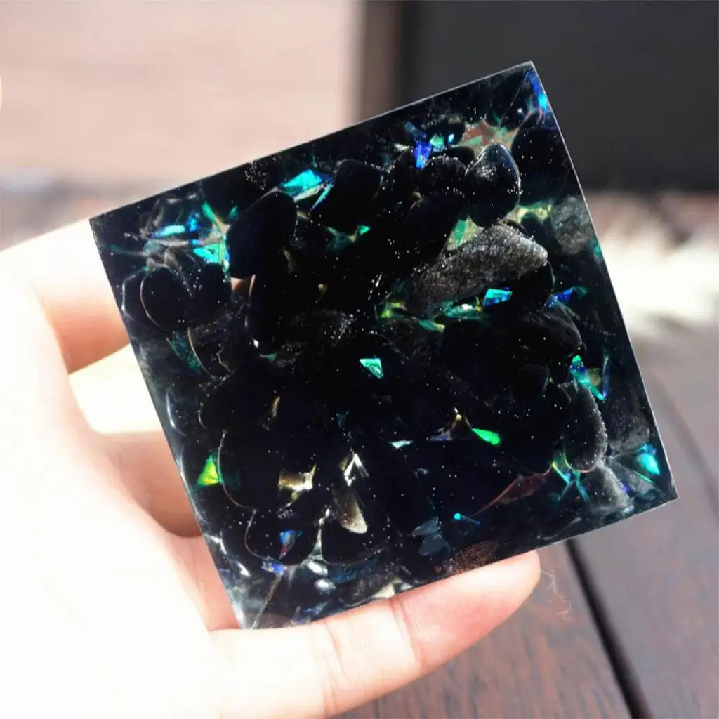 Pyramid Decoration,Gemstone Creative Spiritual Malachite, Crystal Sphere for Feng Shui