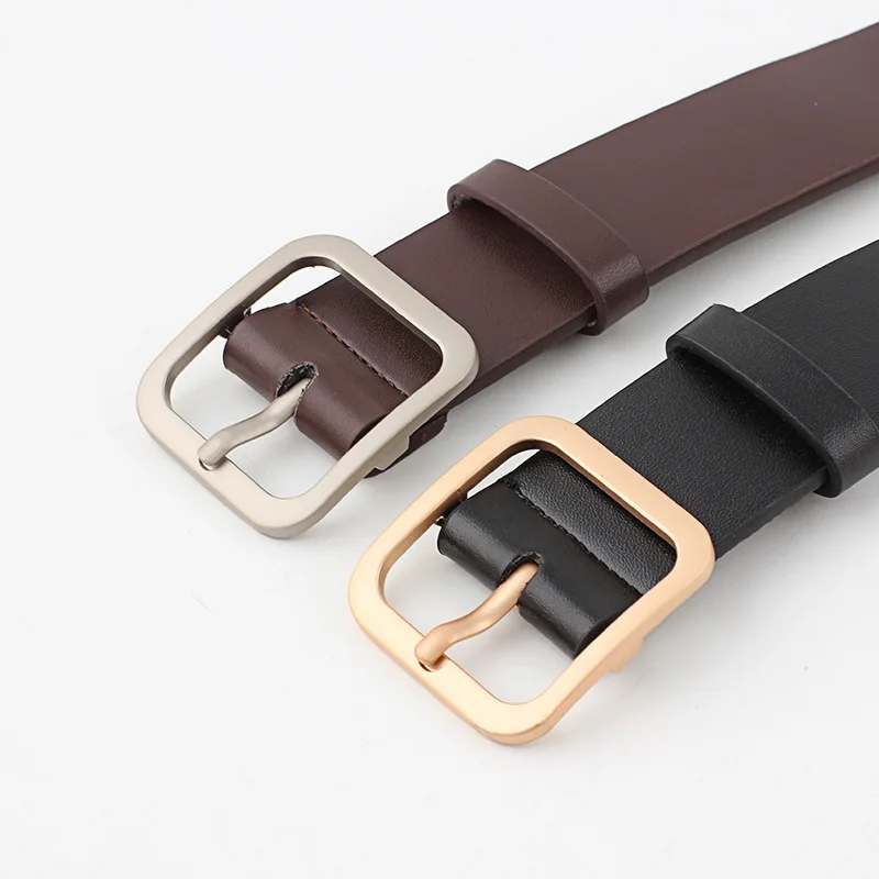 1SPC  Ladies' Belt Square Buckle Korean Student Fashion Korean Edition Trendy Decorative Pants Belt