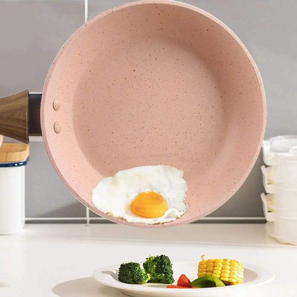 Non Stick Flat Bottomed Pan Mini Fried Egg Wheat Rice Stone Pot Steak Induction Cooker Open Flame Universal Kitchen Utensils