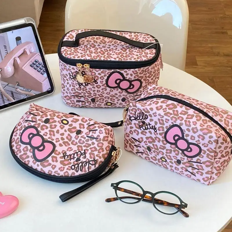 

Cute Hello Kitty Cosmetic Bag Large Capacity Portable Storage Bag Travel Portable Toiletries Storage Bag