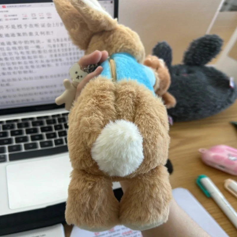 Cute Plush Rabbit Pencil Case Student Stationery School Supplies Kawaii Doll Back To School Storage Bag Pen Bag Stationery 1pc
