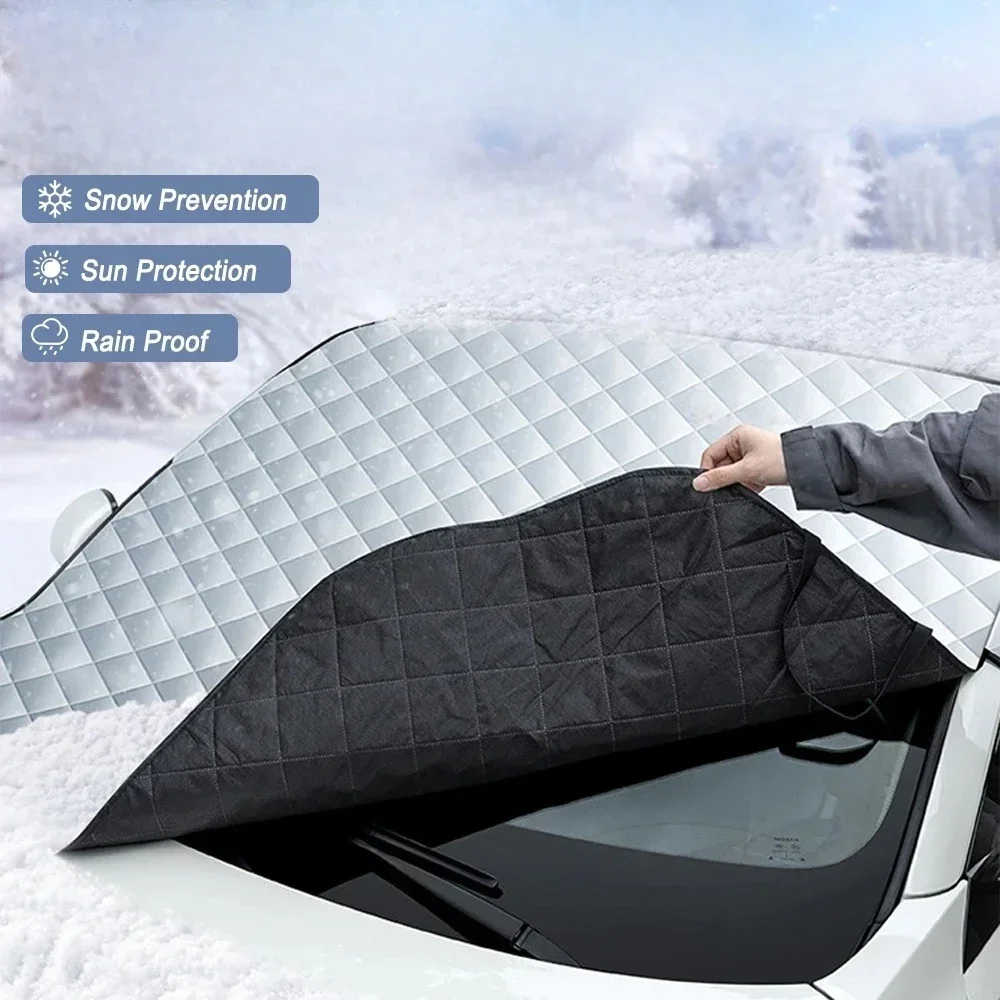 For Custom Winter Car Front Windshield Snow Cover Waterproof IceFrost Sunshade Cover