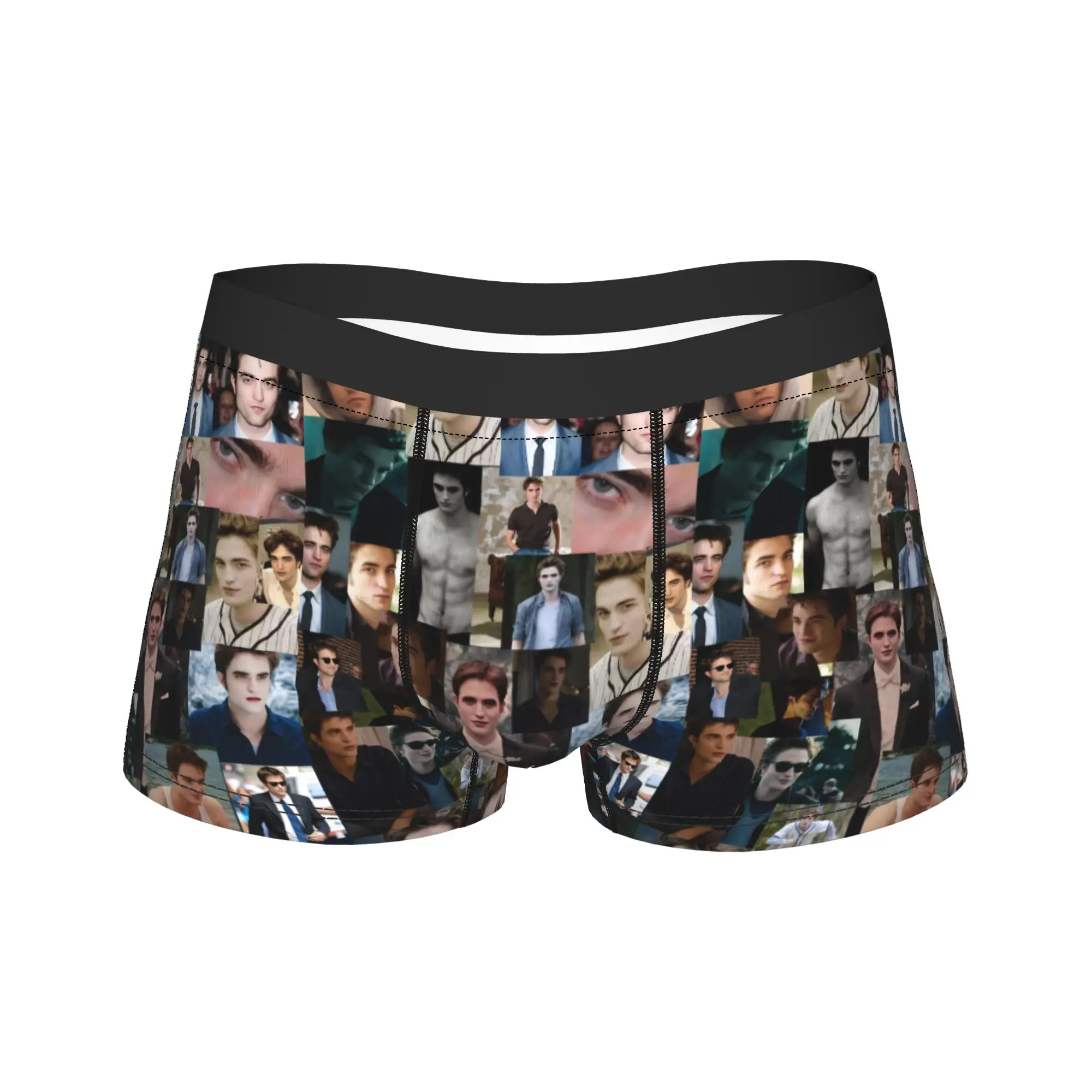 Men The Twilight Saga Movie Underwear Edward Vampire Novelty Boxer Briefs Shorts Panties Homme Soft Underpants Plus Size