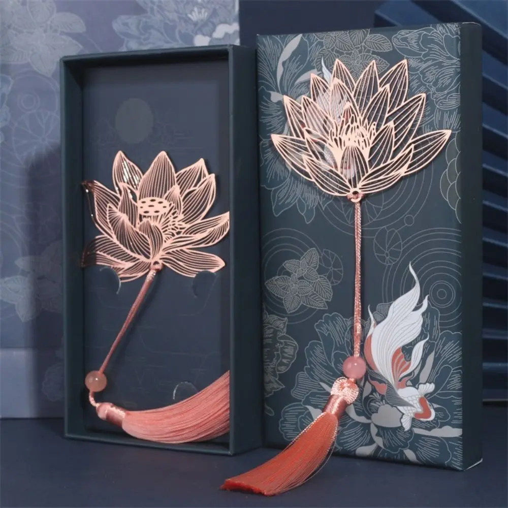 Gift Book Lovers Student Stationery Book Page Marker Metal Reading Bookmark Book Paginator Hollowed Leaf Flower Bookmark