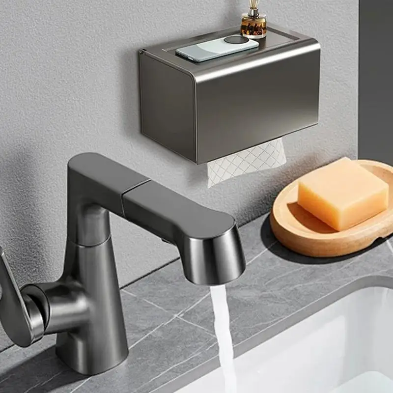 

Настенный держатель для туалетной бумаги Нержавеющий алюминиевый держатель для рулона бумаги с полкой Держатель для салфеток без сверления (серебристый)