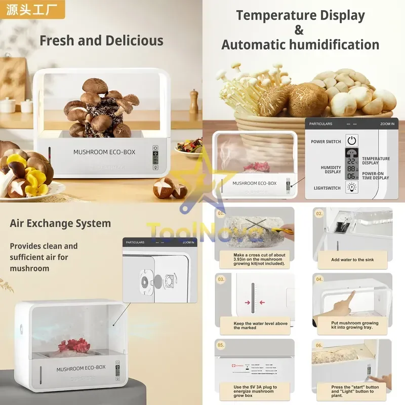 2026*Hotsale Mushroom Ecological Box English Version: Intelligent Mushroom Planting Machine, Shiitake Mushroom Cultivator,