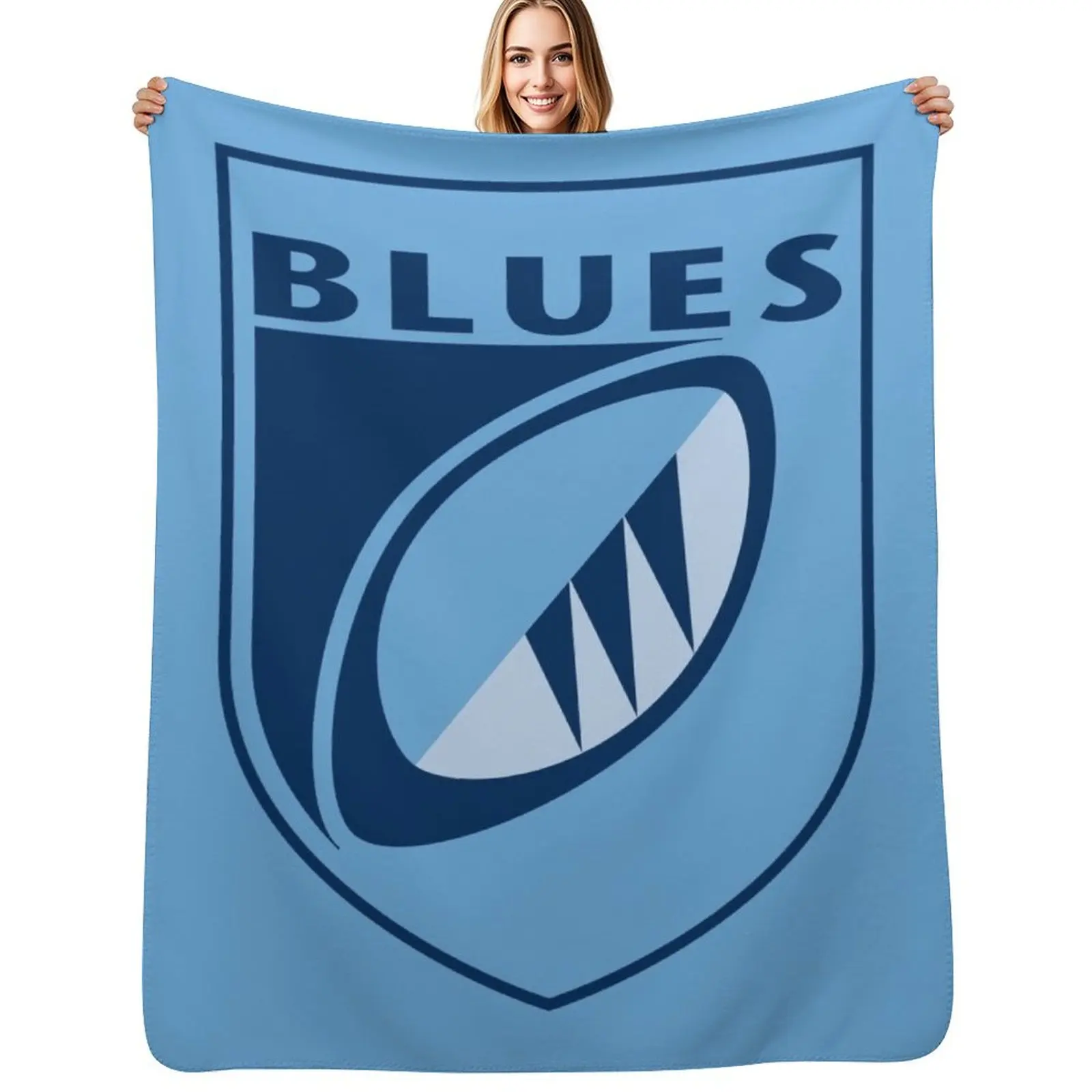 Cardiff Blues Throw Blanket Warm Plush Fuzzy Blanket for Living Room
