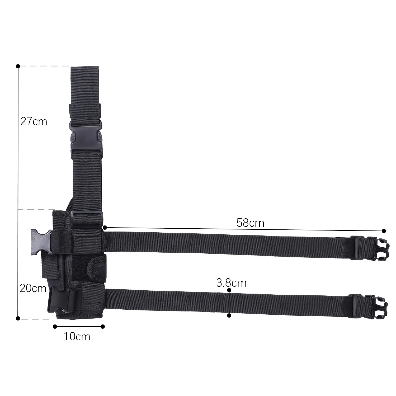 Left/Right Leg Gun Holster Gun Bag GLOCK 17/M9/P226/CZ 75 Revolver Leg Adjustable Airsoft Pistol Gun Case Outdoor Sports Hunting image 2