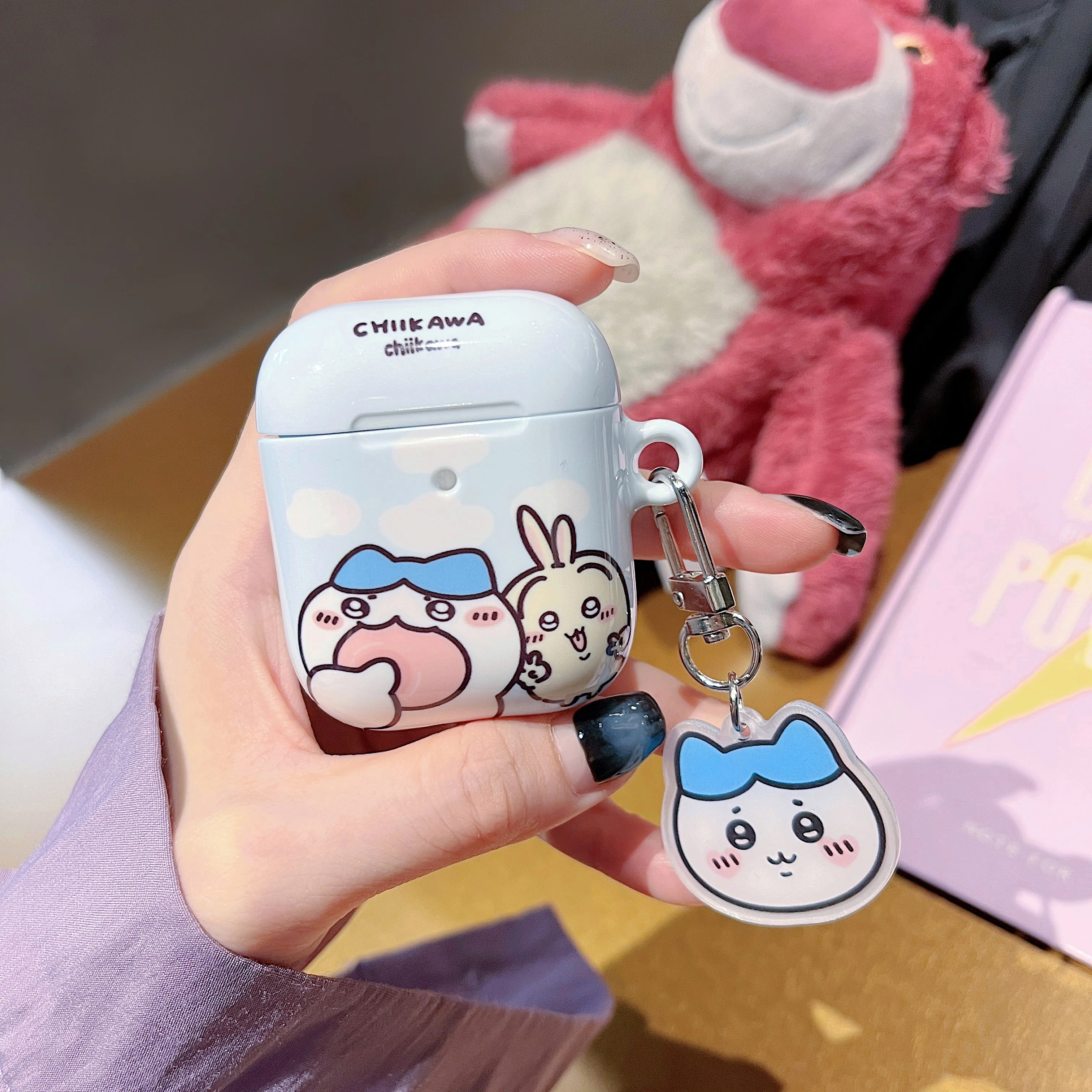 Hachiware Kawaii Usagi Cartoon Character Headphone Case, Chiikawa Anti-fall Bluetooth Charging Box, Airpods 1, 2, 3, Pro 2, Pro2