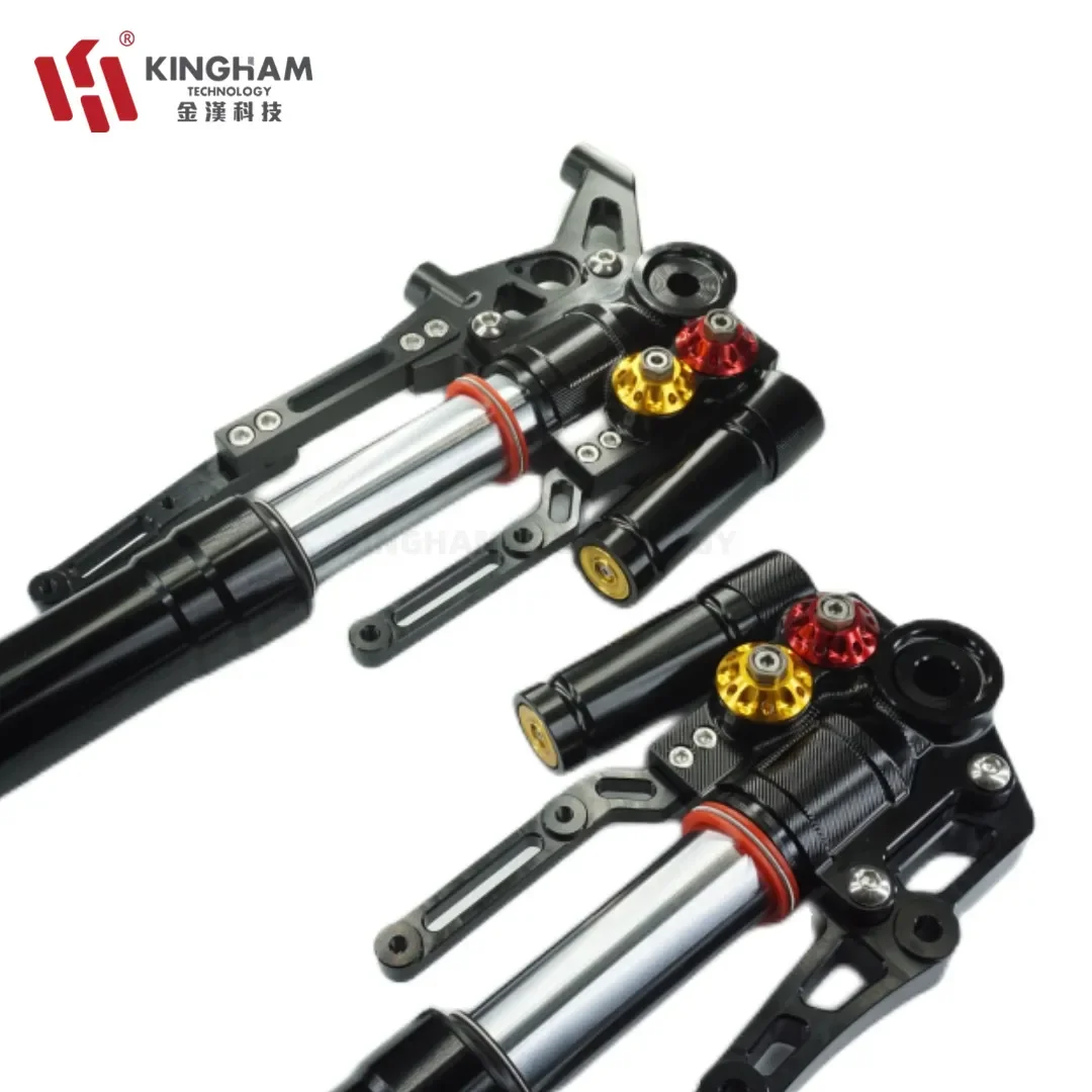 KINGHAM Motorcycle Suspension Adjustable Aluminum Front Shocks Absorber For Aprilia SRGT Motorcycle Front Shock Absorber