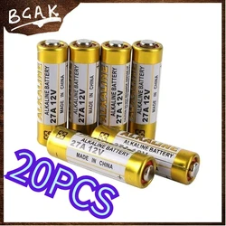 범용 알카라인 배터리 장난감 초인종 경보 리모컨, BCAK 12V, A27 27A, G27A, MN27, MS27, L828, V27GA, ALK27A, A27BP, K27A, 20 개