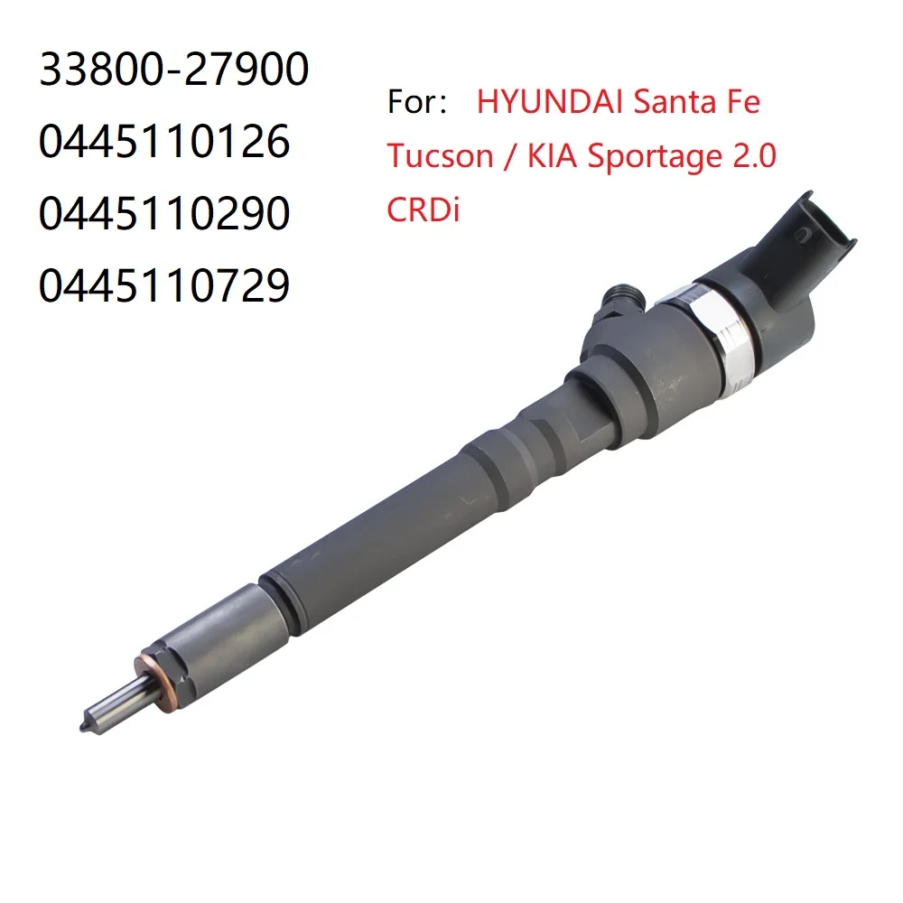 DEFUTE Diesel Fuel Injector 3380027900 0445110126 0445110290 For Bosch 0445110/ HYUNDAI Santa Fe Tucson / KIA Sportage 2.0 CRDi