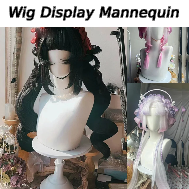 

Mannequin Head Manikin Head Professional Multipurpose Hair Salon Wig Holder Model Wig Stand for Wig Making Hat Headdress
