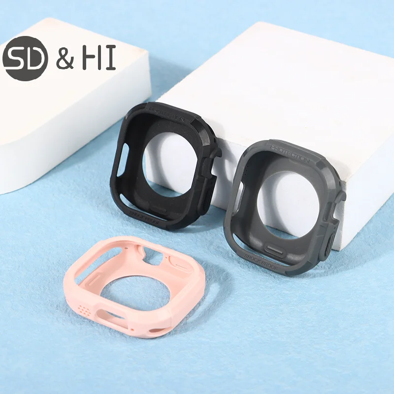 Applicable Watch Models 49mm Watch Case Triple Anti-fall TPU + Carbon Fiber Protective Cover