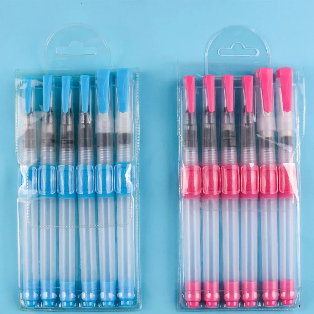 

1 Settap Water Pen Set Creative Water Storage Pens Water Painting Brush Pen Soluble Plastic Watercolor Painting Gouache