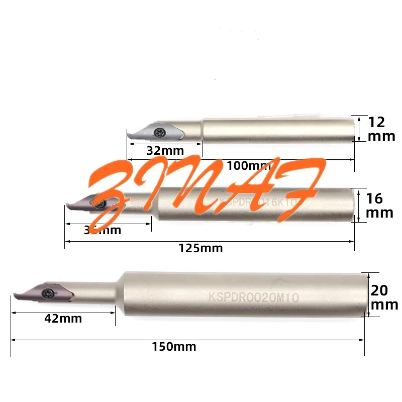 KSPDR KSPDR0012H10 KSPDR0016K10 KSPDR0020M10 Small Inner Hole End Face Grooving Cutter Bar