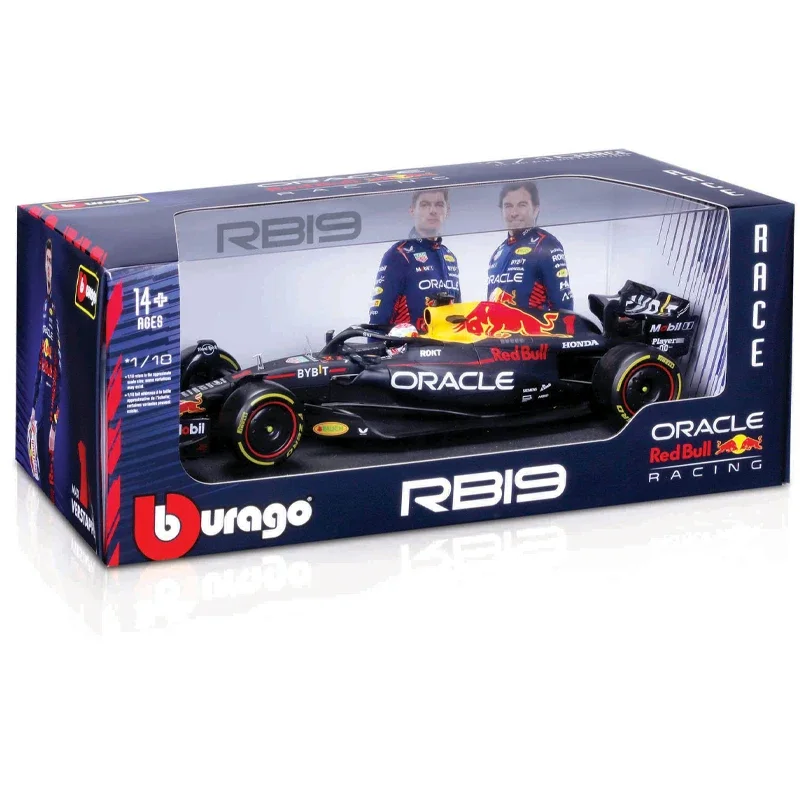 Bburago-フォーミュラカーF1,スケール1:18,rb19,rb19,f1,max verstappen,11 # perez,合金ダイキャスト,クリスマスプレゼント,おもちゃ