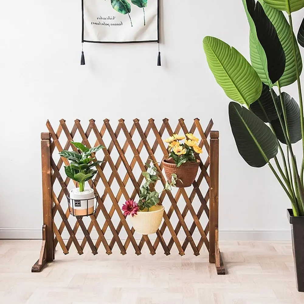 

Регулируемый деревянный забор для домашних животных и садовый экран — выдвижная перегородка для комнаты, уличная декоративная решетка, отдельно стоящая опора для растений f