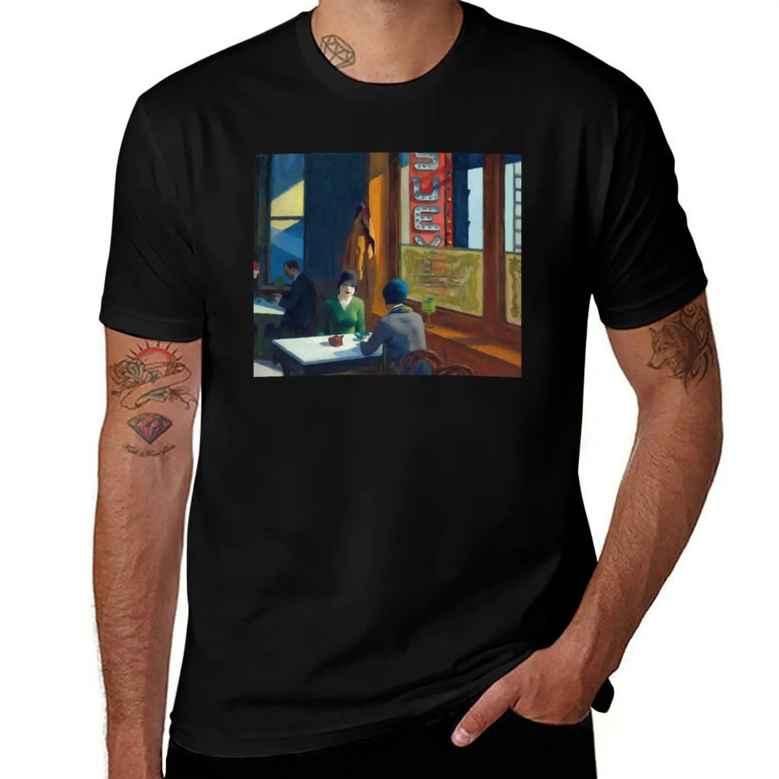 

Edward Hopper - Chop Suey T-Shirt Casual Breathable Short Sleeve Top