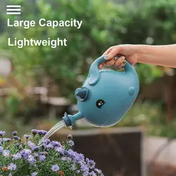 2200ml Outdoor Watering Can Kids Home Patio Lawn Gardening Irrigation Succulent Plant Cute Cartoon Whale Plastic Watering Pot