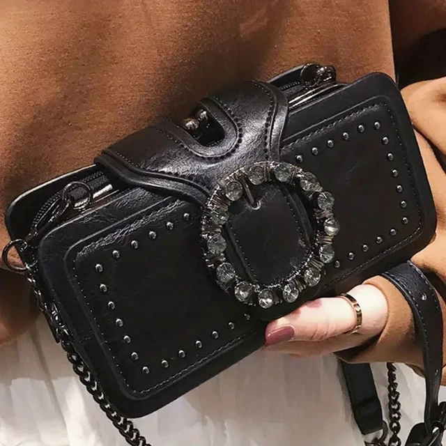 Luksusowe torebki damskie luksusowe diamenty torby typu crossbody Vintage torba kwadratowa Tote Casual markowa torebka ze skóry PU torebka damska